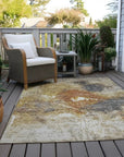 LOOMLAN Rugs Linta Brown Washable Indoor-Outdoor Rug