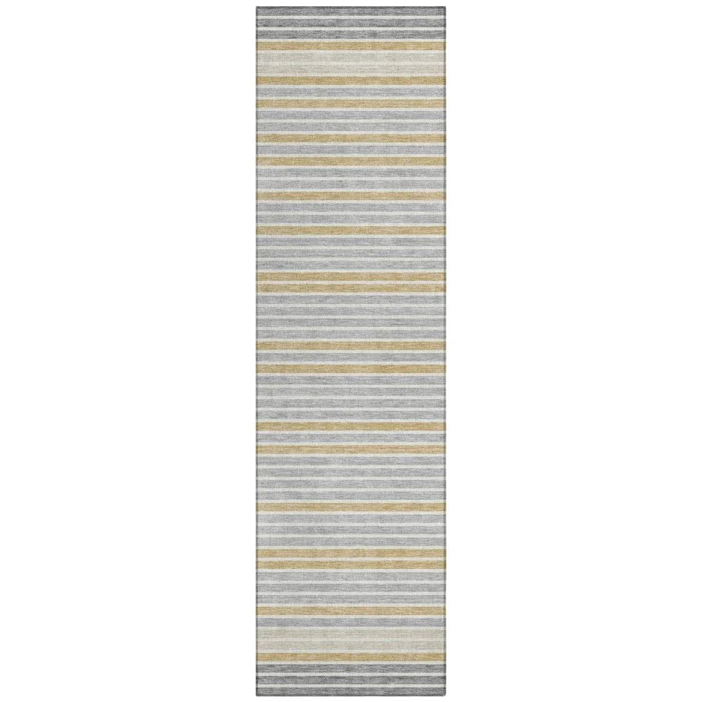 LOOMLAN Rugs Linzia Gray Washable Indoor-Outdoor Rug