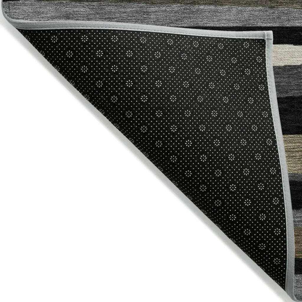 LOOMLAN Rugs Liora Black Washable Indoor-Outdoor Rug