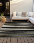 LOOMLAN Rugs Liora Black Washable Indoor-Outdoor Rug