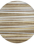 LOOMLAN Rugs Liora Brown Washable Indoor-Outdoor Rug