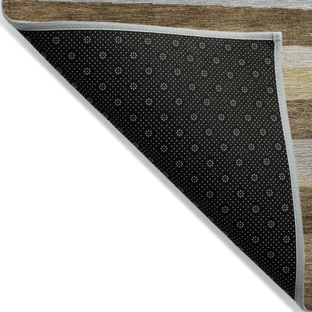 LOOMLAN Rugs Liora Brown Washable Indoor-Outdoor Rug