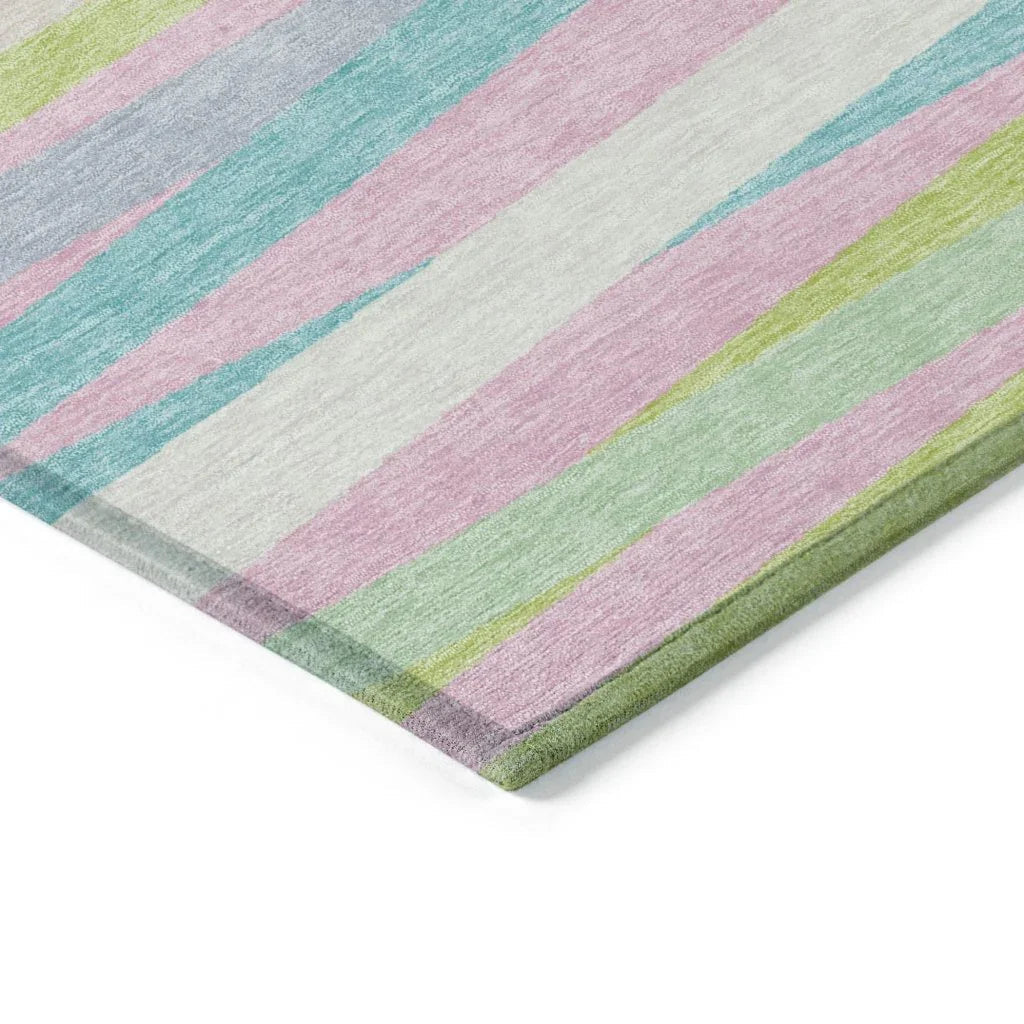 LOOMLAN Rugs Liora Green Washable Indoor-Outdoor Rug