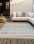 LOOMLAN Rugs Liora Green Washable Indoor-Outdoor Rug