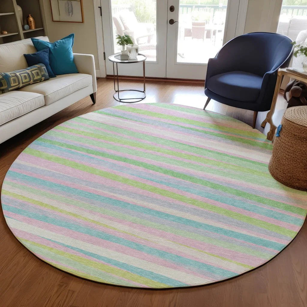 LOOMLAN Rugs Liora Green Washable Indoor-Outdoor Rug