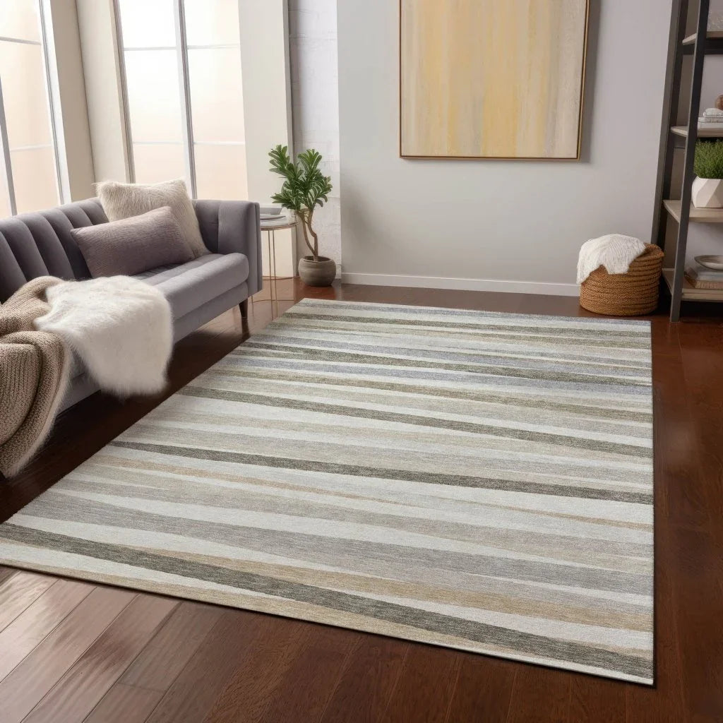 LOOMLAN Rugs Liora Ivory Washable Indoor-Outdoor Rug