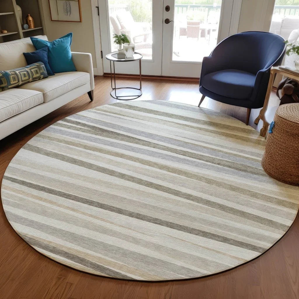 LOOMLAN Rugs Liora Ivory Washable Indoor-Outdoor Rug