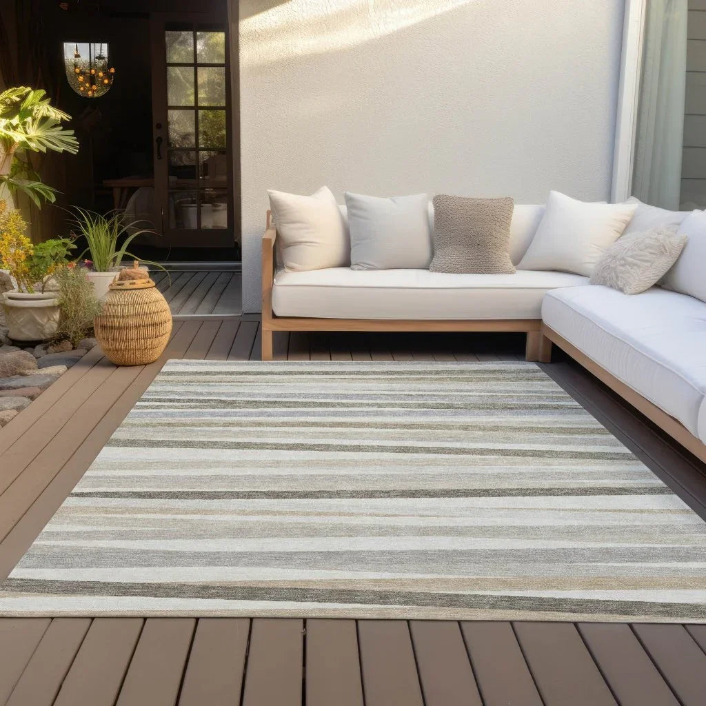 LOOMLAN Rugs Liora Ivory Washable Indoor-Outdoor Rug