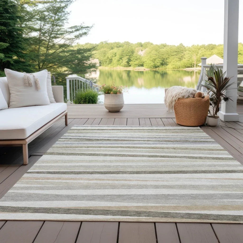 LOOMLAN Rugs Liora Ivory Washable Indoor-Outdoor Rug