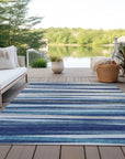 LOOMLAN Rugs Liora Navy Washable Indoor-Outdoor Rug