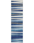 LOOMLAN Rugs Liora Navy Washable Indoor-Outdoor Rug