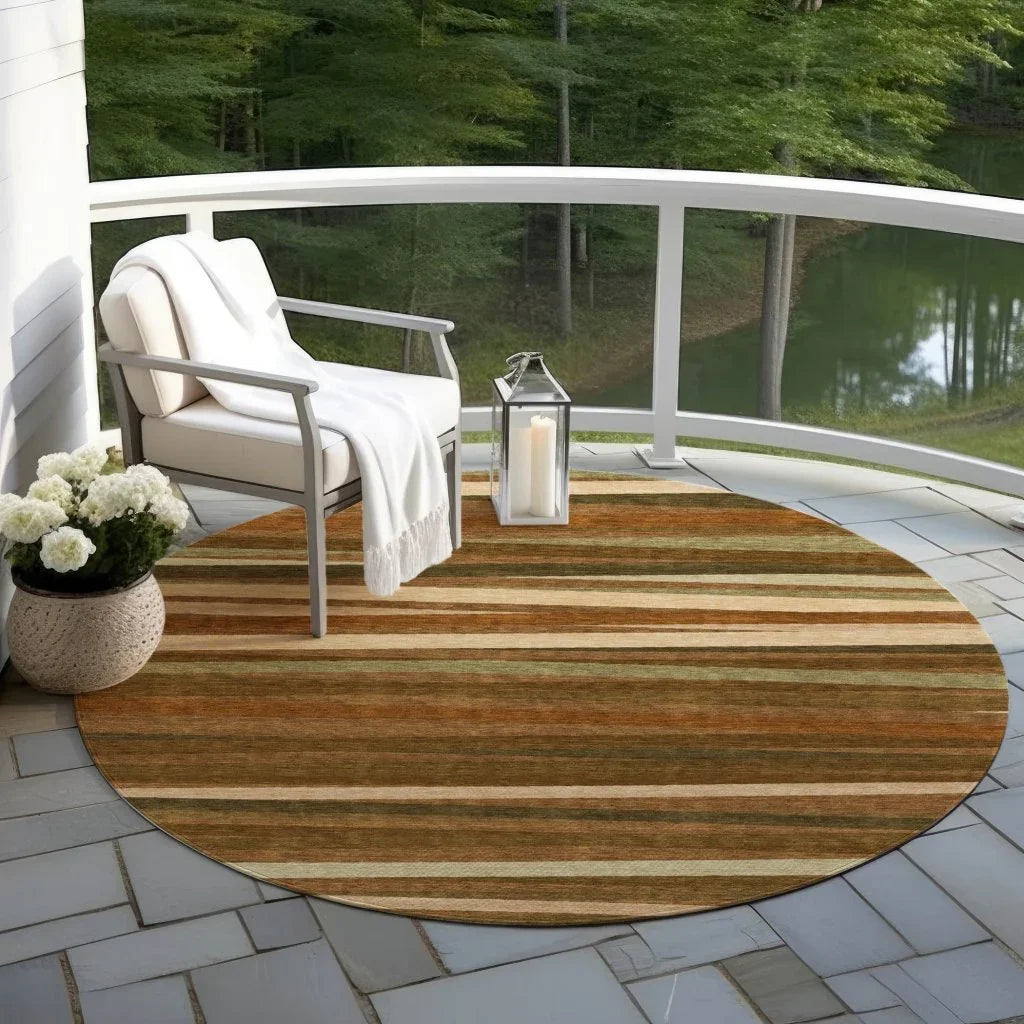 LOOMLAN Rugs Liora Orange Washable Indoor-Outdoor Rug