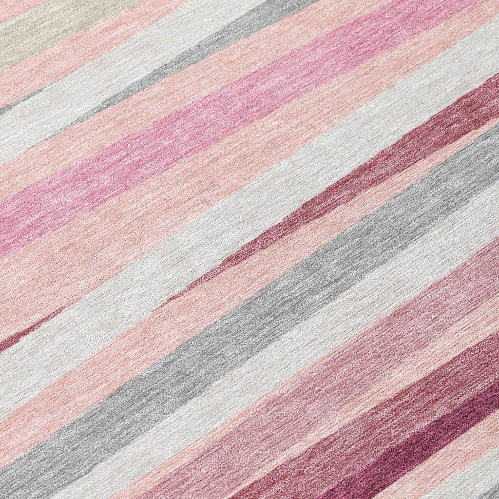LOOMLAN Rugs Liora Pink Washable Indoor-Outdoor Rug