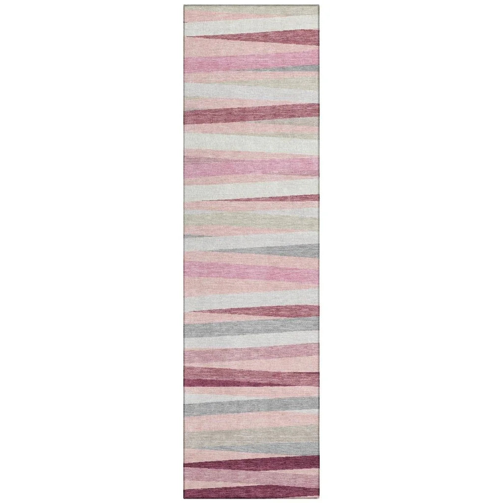 LOOMLAN Rugs Liora Pink Washable Indoor-Outdoor Rug