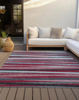 LOOMLAN Rugs Liora Red Washable Indoor-Outdoor Rug