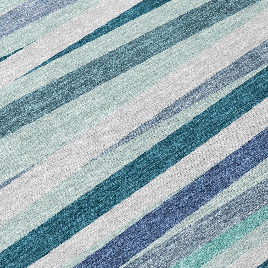 LOOMLAN Rugs Liora Teal Washable Indoor-Outdoor Rug