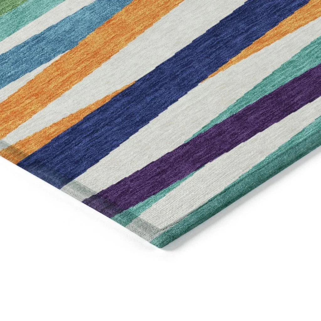 LOOMLAN Rugs Liora White Washable Indoor-Outdoor Rug