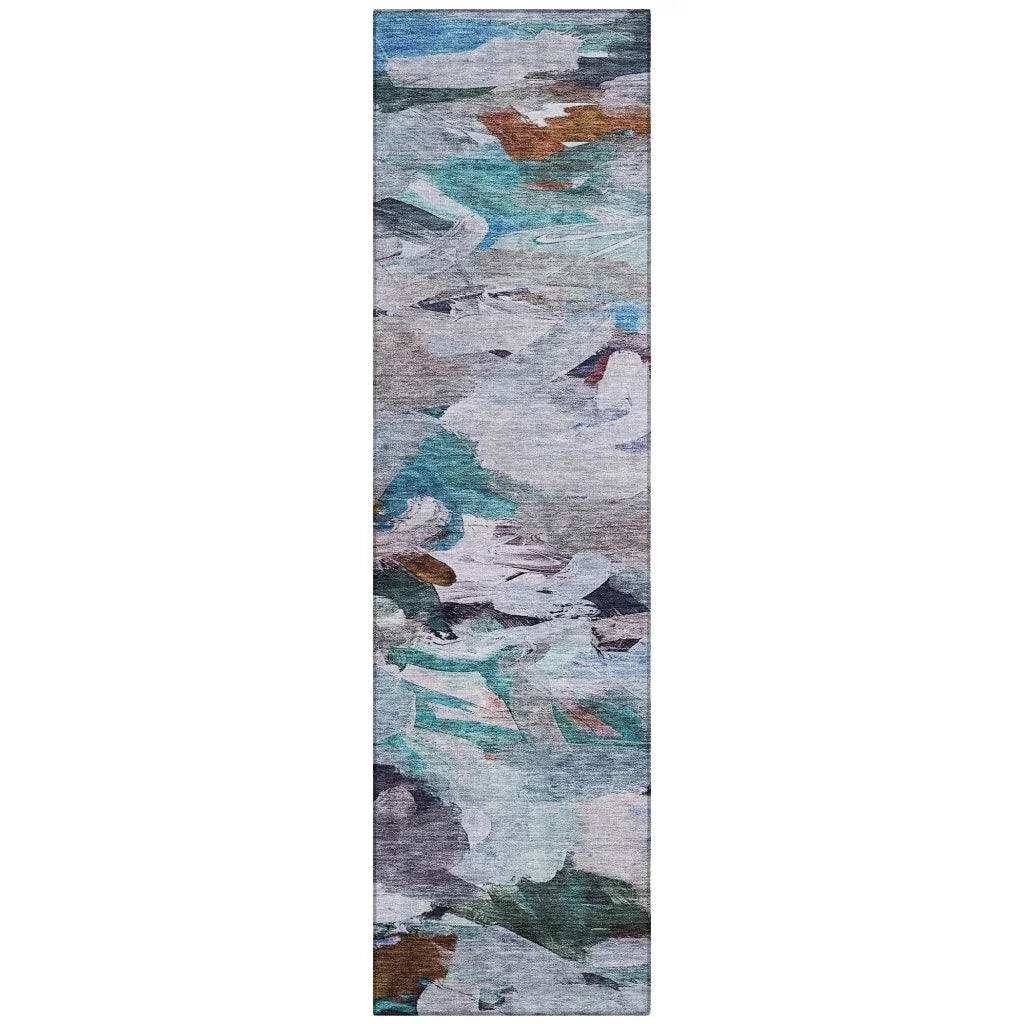 LOOMLAN Rugs Loomari Blue Washable Indoor-Outdoor Rug