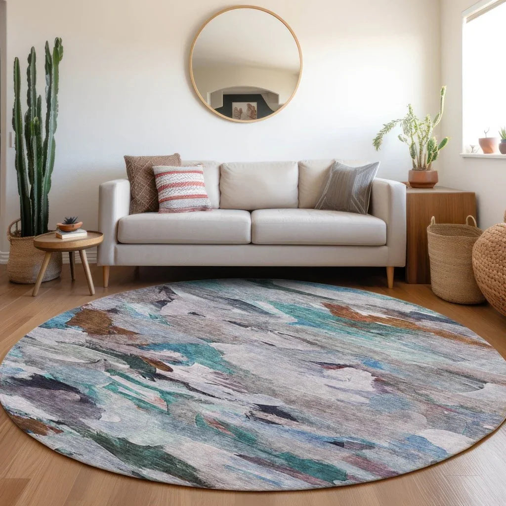 LOOMLAN Rugs Loomari Blue Washable Indoor-Outdoor Rug