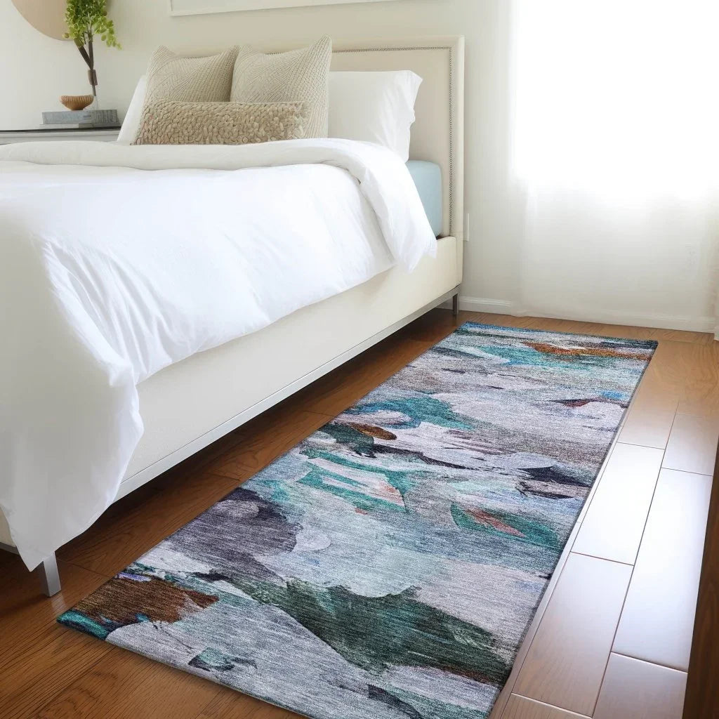 LOOMLAN Rugs Loomari Blue Washable Indoor-Outdoor Rug