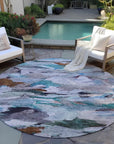 LOOMLAN Rugs Loomari Blue Washable Indoor-Outdoor Rug