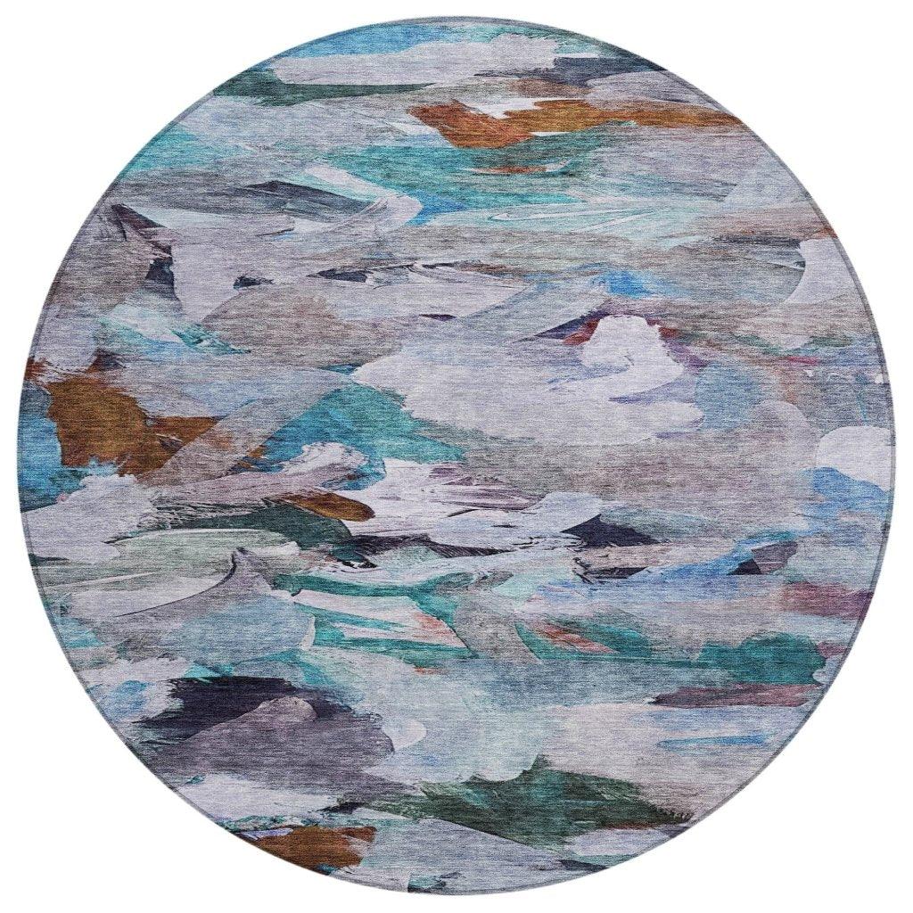 LOOMLAN Rugs Loomari Blue Washable Indoor-Outdoor Rug