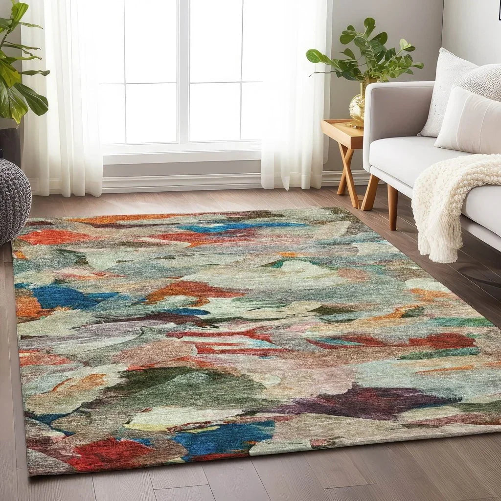 LOOMLAN Rugs Loomari Green Washable Indoor-Outdoor Rug