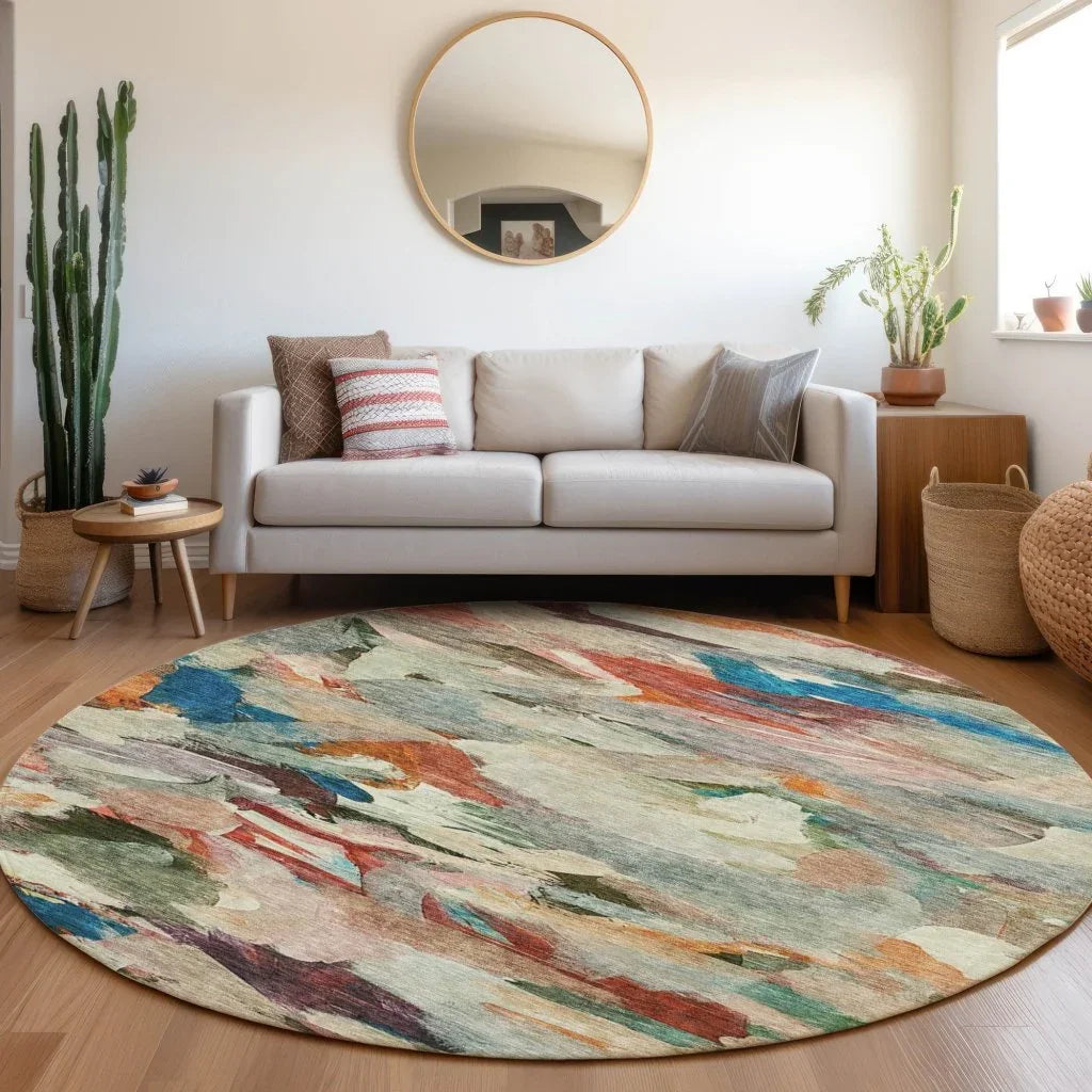 LOOMLAN Rugs Loomari Green Washable Indoor-Outdoor Rug