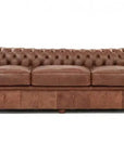 108" Caramel Brown Leather Chesterfield Sofa Made to Order Sofas & Loveseats LOOMLAN By Uptown Sebastian