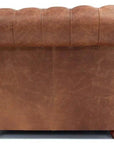 108" Caramel Brown Leather Chesterfield Sofa Made to Order Sofas & Loveseats LOOMLAN By Uptown Sebastian