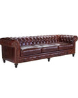 Nathan Long Leather Chesterfield Sofa Made to Order