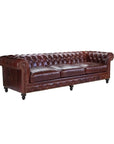 Uptown Sebastian Nathan Long Leather Chesterfield Sofa Made to Order