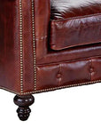 108" Long Leather Chesterfield Sofa Made to Order Sofas & Loveseats LOOMLAN By Uptown Sebastian