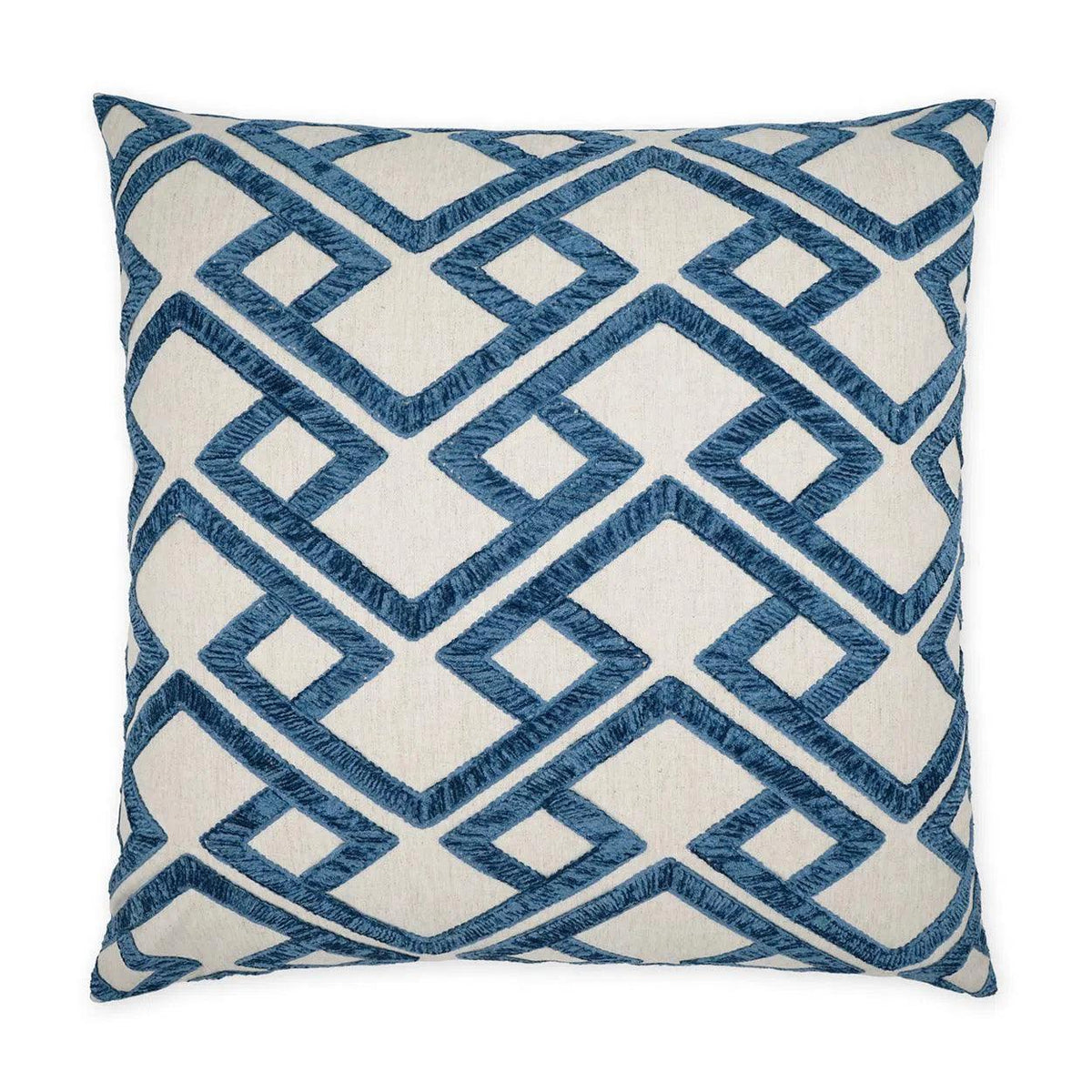 D.V. Kap Accolade Blue Geometric Blue Large Throw Pillow With Insert