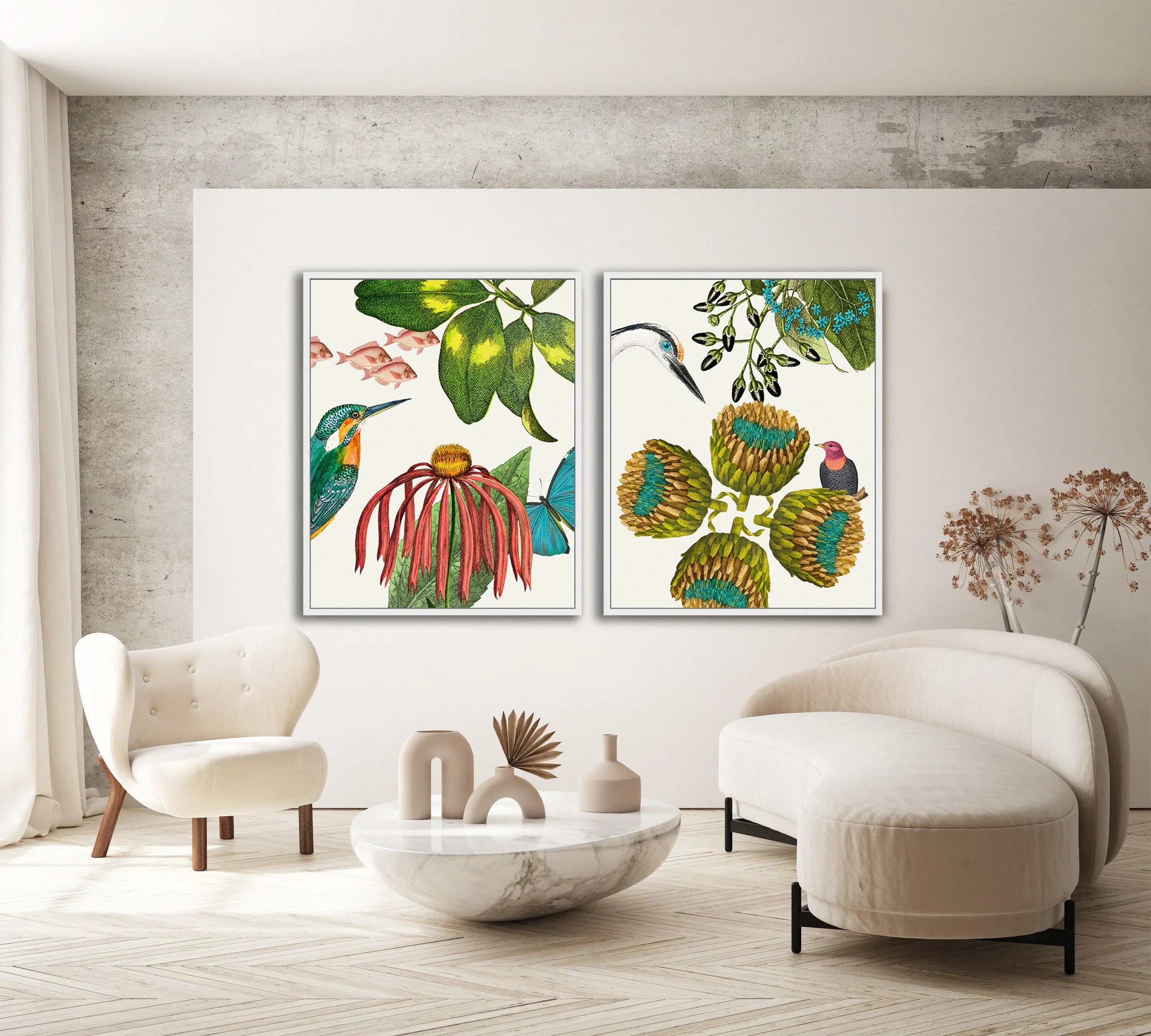 Artistry of Nature V Artwork Framed Canvas With Floating Frame Artwork LOOMLAN By LOOMLAN