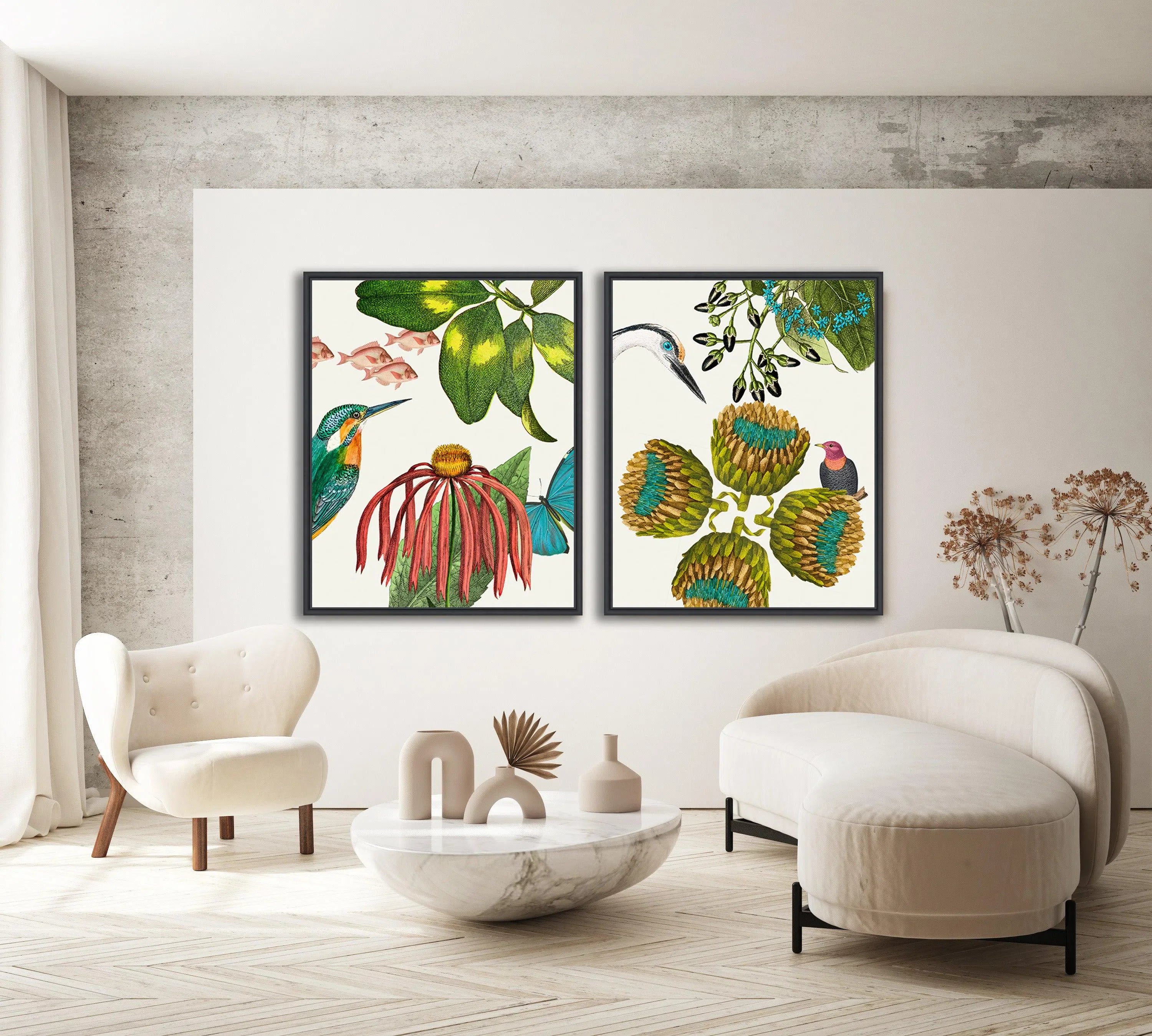 Artistry of Nature V Artwork Framed Canvas With Floating Frame Artwork LOOMLAN By LOOMLAN