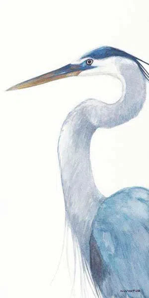 Blue Heron Coastal Canvas Art UV Resistant Canvas Indoor Outdoor Artwork LOOMLAN By LOOMLAN