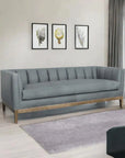 Contemporary Leather Chesterfield Sofa Single Cushion Seat Sofas & Loveseats LOOMLAN By Uptown Sebastian