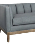 Contemporary Leather Chesterfield Sofa Single Cushion Seat Sofas & Loveseats LOOMLAN By Uptown Sebastian