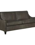 Custom Made Leather Sofa Two Cushion Design Bench Built in USA Sofas & Loveseats LOOMLAN By Uptown Sebastian