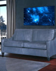 Custom Made Leather Sofa Two Cushion Design Bench Built in USA Sofas & Loveseats LOOMLAN By Uptown Sebastian