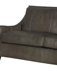 Custom Made Leather Sofa Two Cushion Design Bench Built in USA Sofas & Loveseats LOOMLAN By Uptown Sebastian