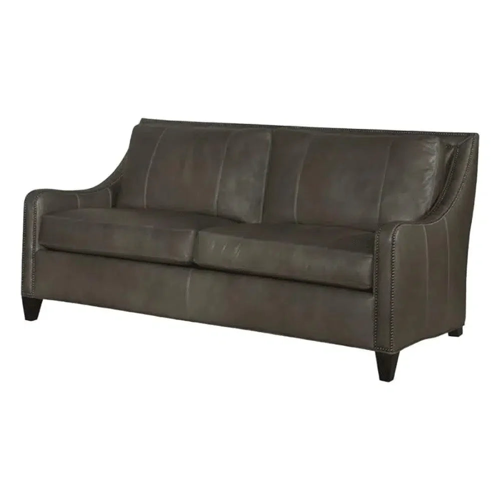 Custom Made Leather Sofa Two Cushion Design Bench Built in USA Sofas &amp; Loveseats LOOMLAN By Uptown Sebastian