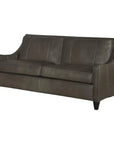 Custom Made Leather Sofa Two Cushion Design Bench Built in USA Sofas & Loveseats LOOMLAN By Uptown Sebastian