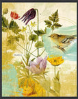 First Bird in the Garden Artwork Framed Canvas With Floating Frame Artwork LOOMLAN By LOOMLAN