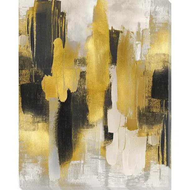 Golden Cityscape Indoor Outdoor Wall Art - Sustainable and Durable Artwork LOOMLAN By LOOMLAN