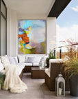 Happy Abstract Outdoor Wall Art - Sustainable and Durable Artwork LOOMLAN By LOOMLAN