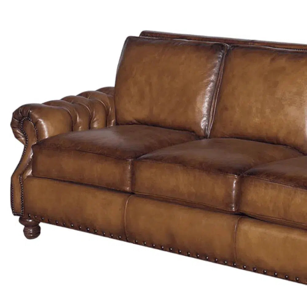 How the Frontier was Won Leather Couch Made in the USA Sofas &amp; Loveseats LOOMLAN By Uptown Sebastian