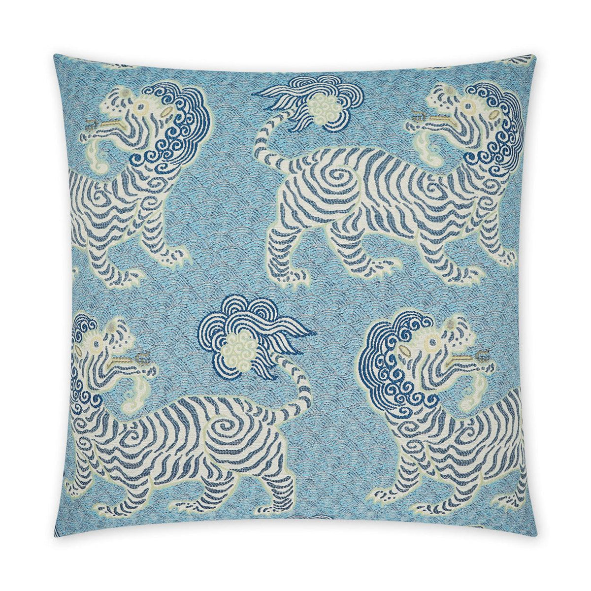 D.V. Kap Kathmandu Porcelain Blue Large Throw Pillow With Insert