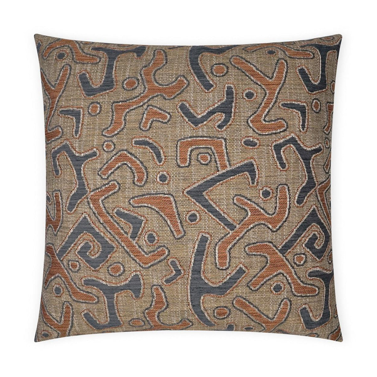 D.V. Kap Kuba Paprika Global Copper Large Throw Pillow With Insert